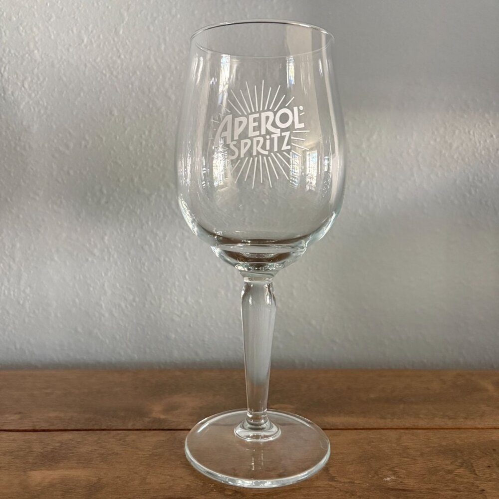 Aperol Spritz Wine Cocktail Glass Stemmed Pedestal